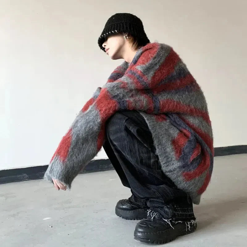 Colorful Patterned Knitted Sweater - KAYSMAR