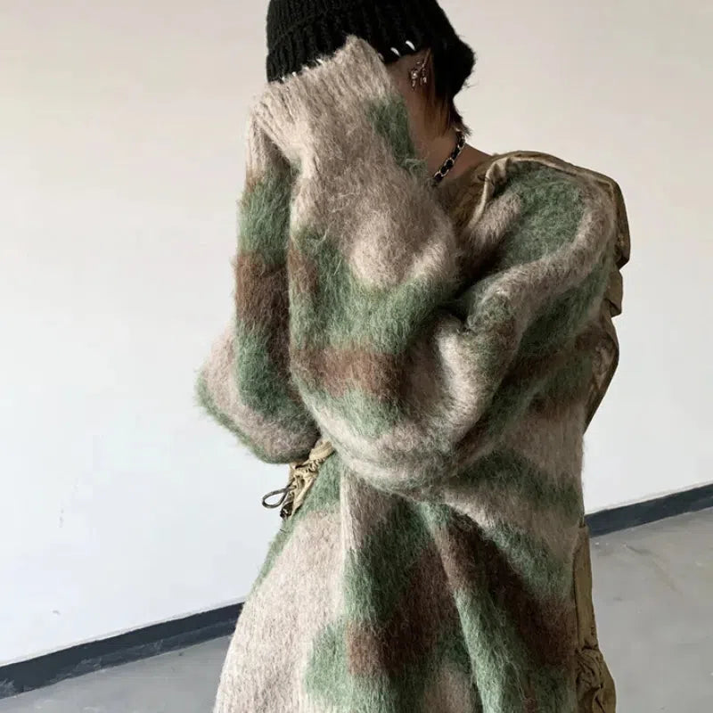 Colorful Patterned Knitted Sweater - KAYSMAR