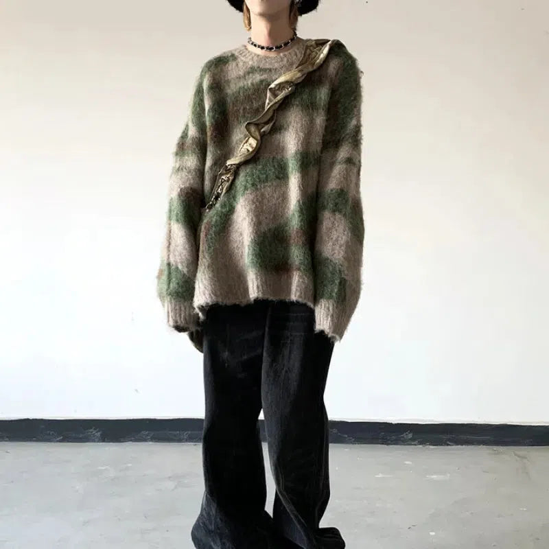 Colorful Patterned Knitted Sweater - KAYSMAR