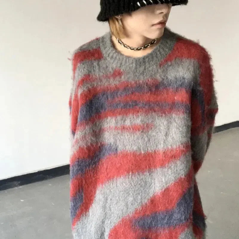 Colorful Patterned Knitted Sweater - KAYSMAR