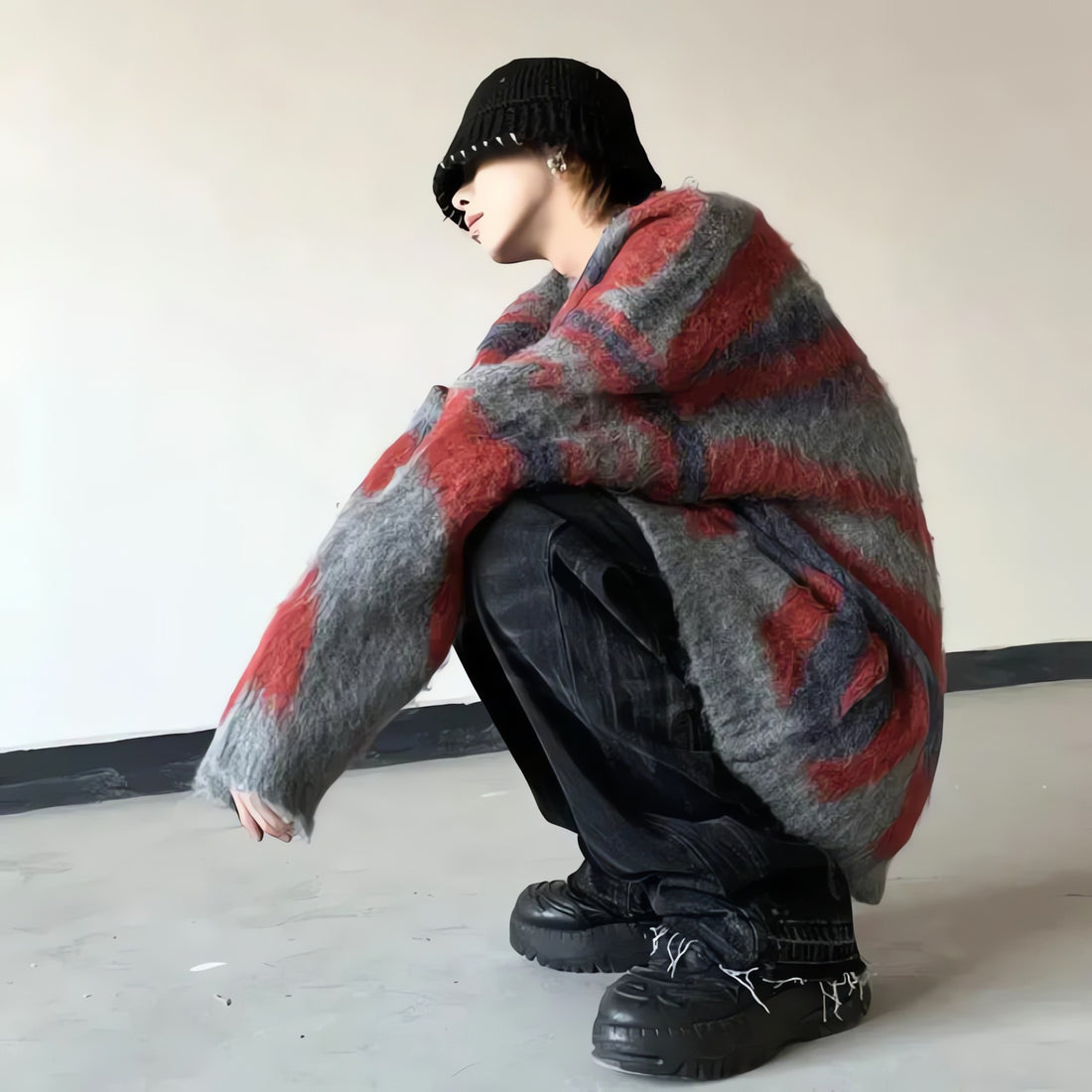 Colorful Patterned Knitted Sweater - KAYSMAR
