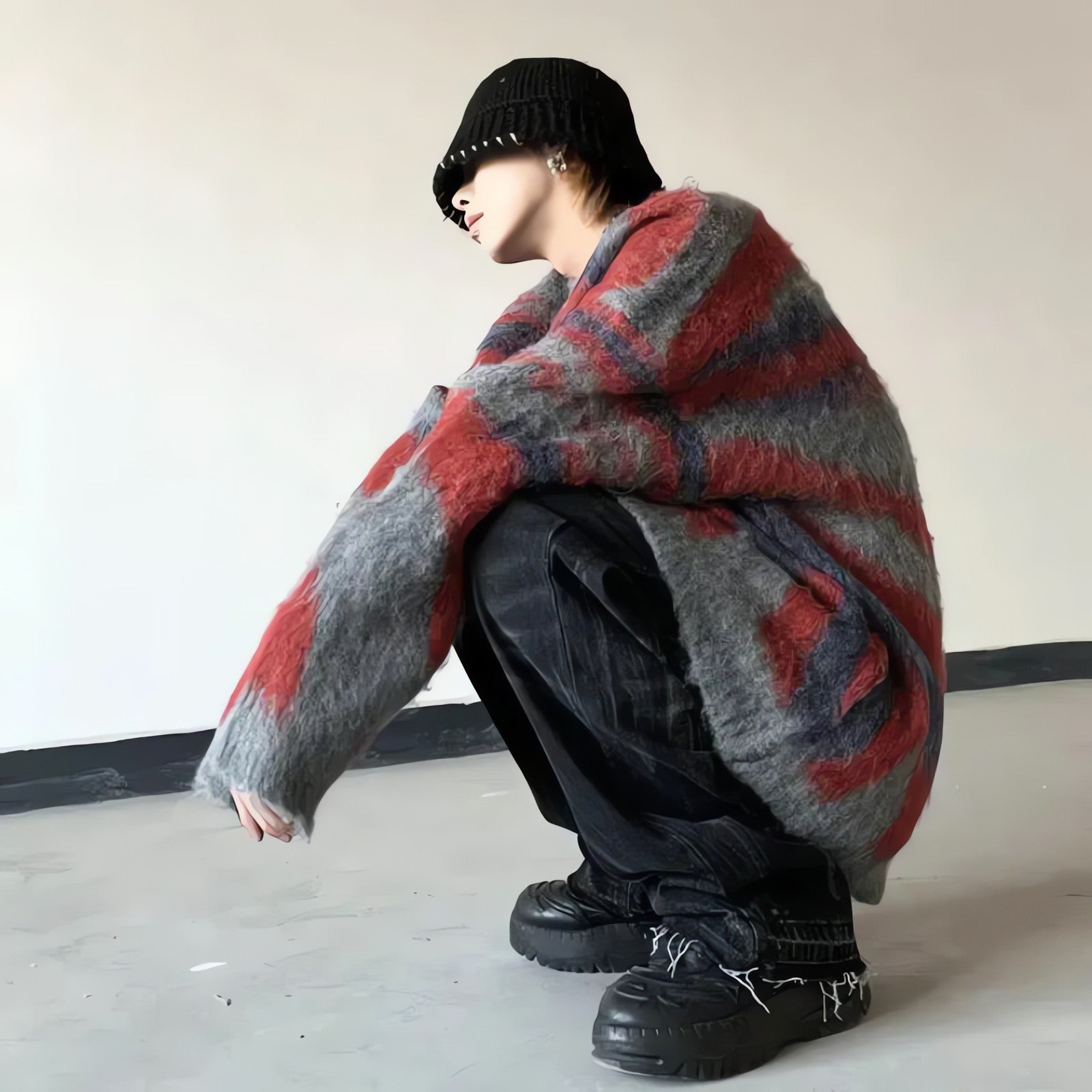 Colorful Patterned Knitted Sweater - KAYSMAR