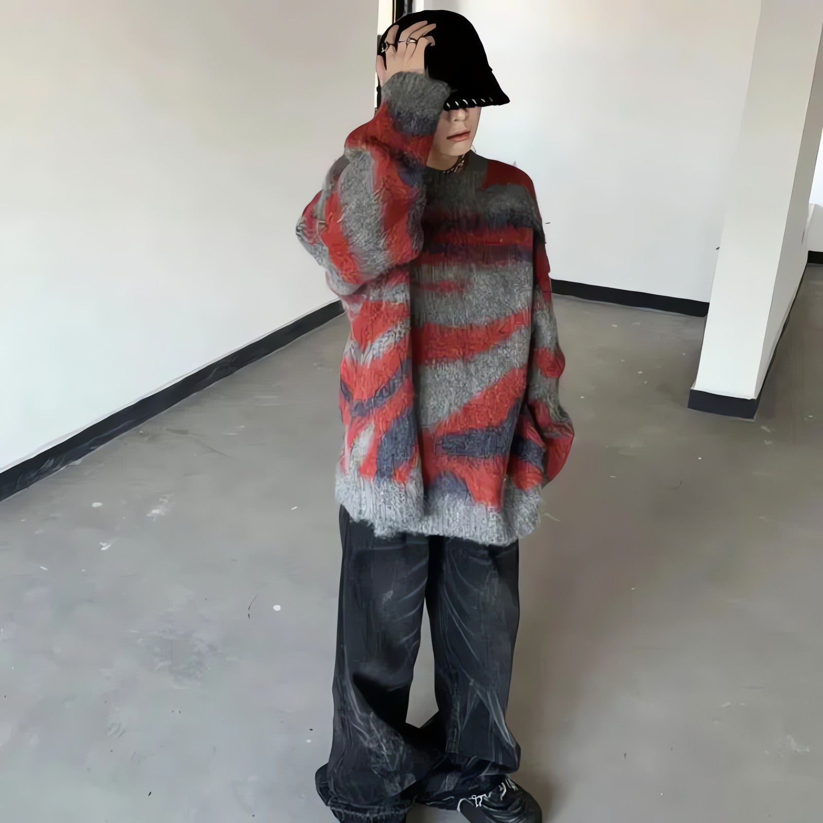 Colorful Patterned Knitted Sweater - KAYSMAR
