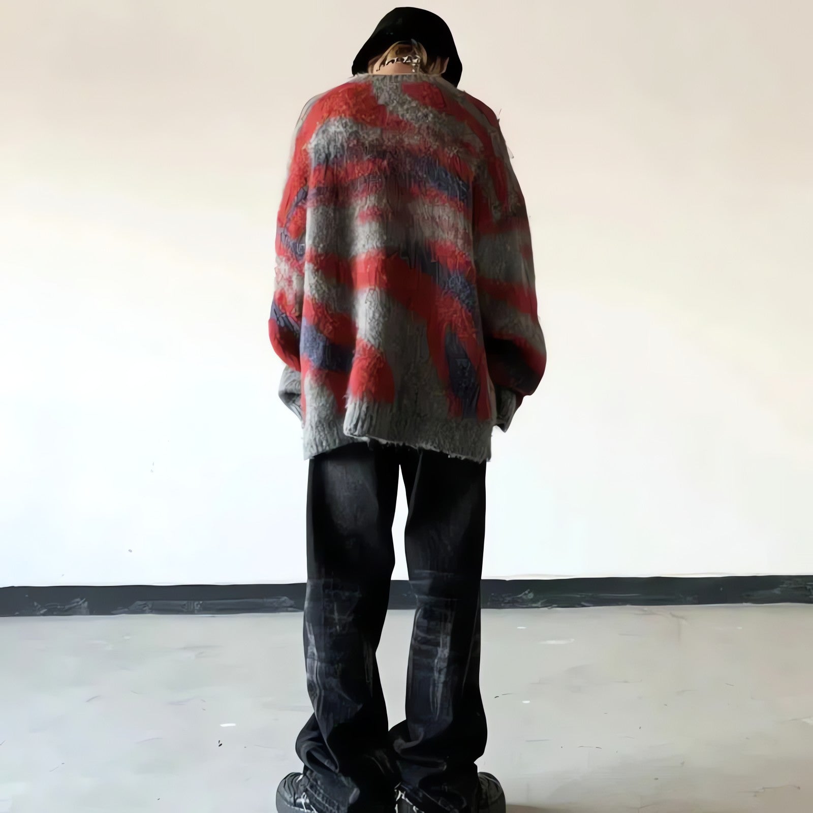 Colorful Patterned Knitted Sweater - KAYSMAR