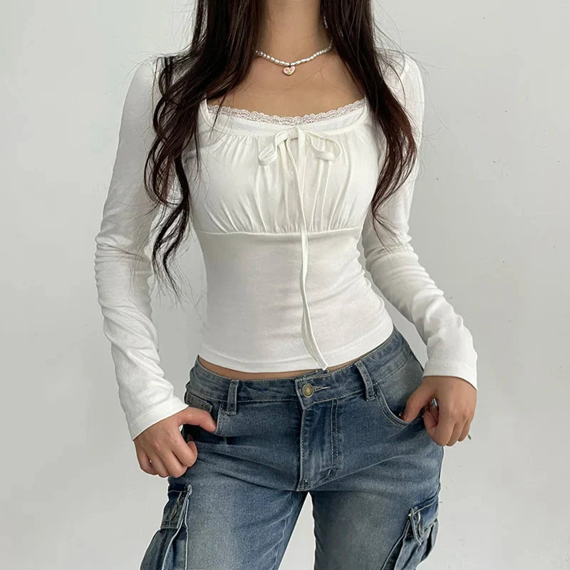 Coquette Bow Ruched Bust Top - KAYSMAR
