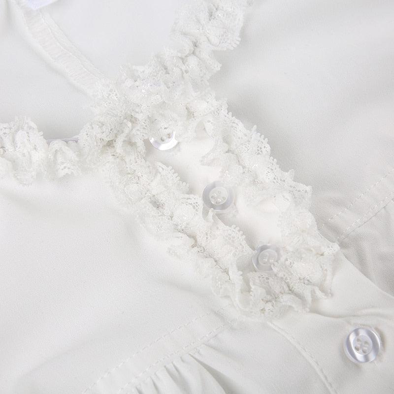 Coquette Cap Sleeve Lace Up Top - KAYSMAR