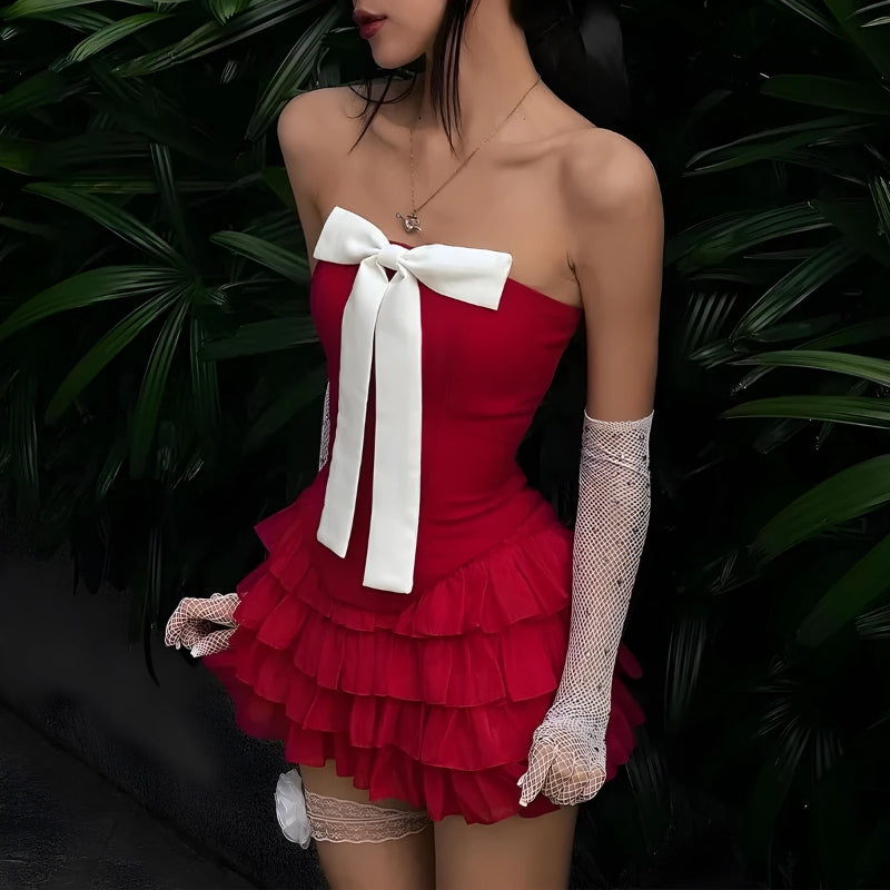 Coquette Corset Top & Mini Skirt Two Piece Set - KAYSMAR