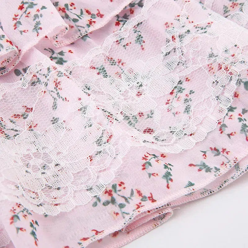 Coquette Floral Ruffled Mini Skirt - KAYSMAR
