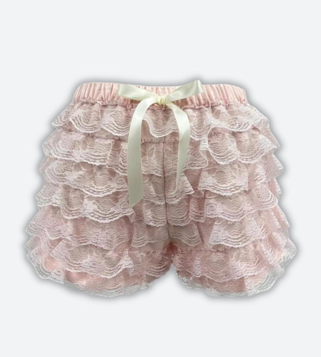 Coquette Lace Ruffled Shorts - KAYSMAR