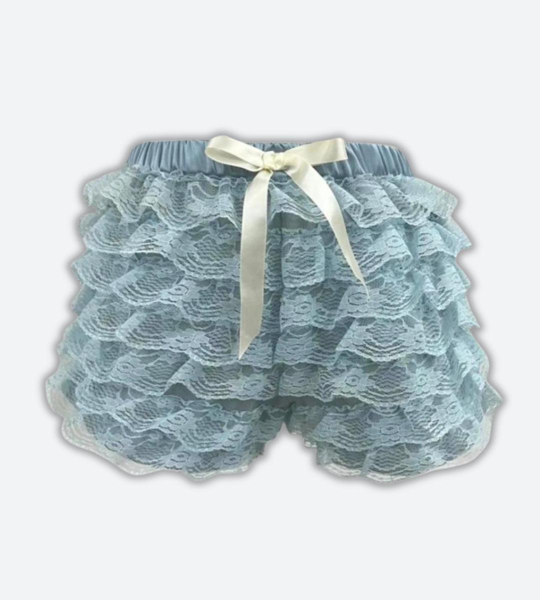 Coquette Lace Ruffled Shorts - KAYSMAR