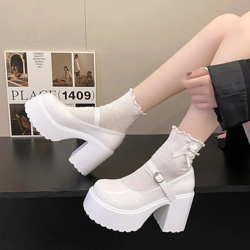 Coquette Platform Chunky Mary Jane Shoes - KAYSMAR
