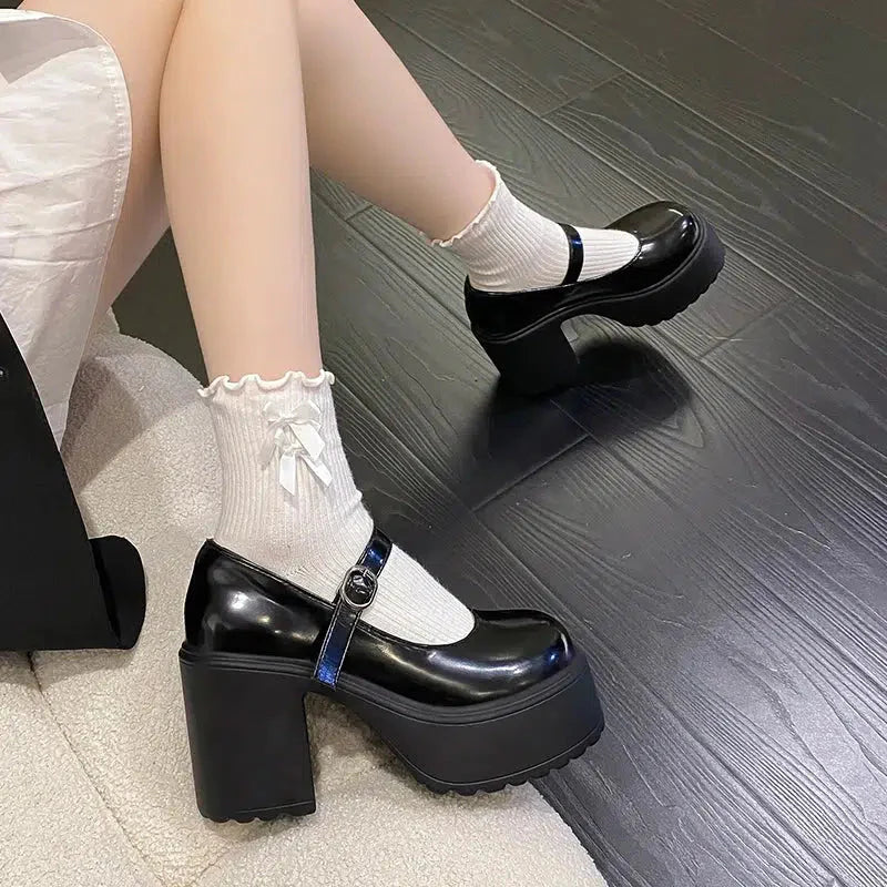 Coquette Platform Chunky Mary Jane Shoes - KAYSMAR