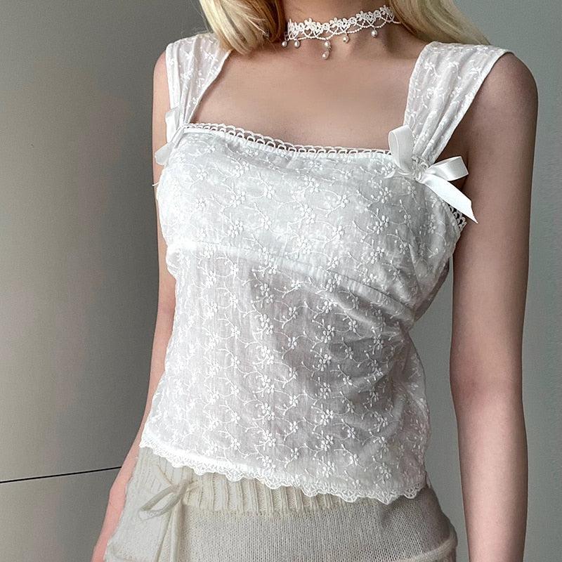Coquette Square Neckline Top - KAYSMAR