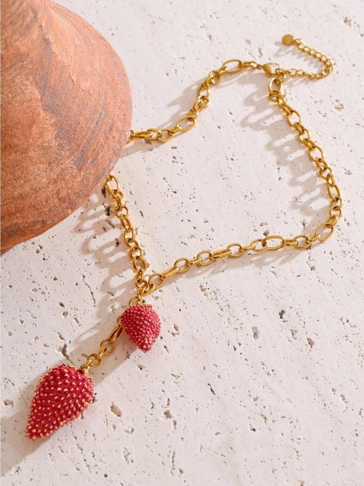 Coquette Strawberry Necklace - KAYSMAR