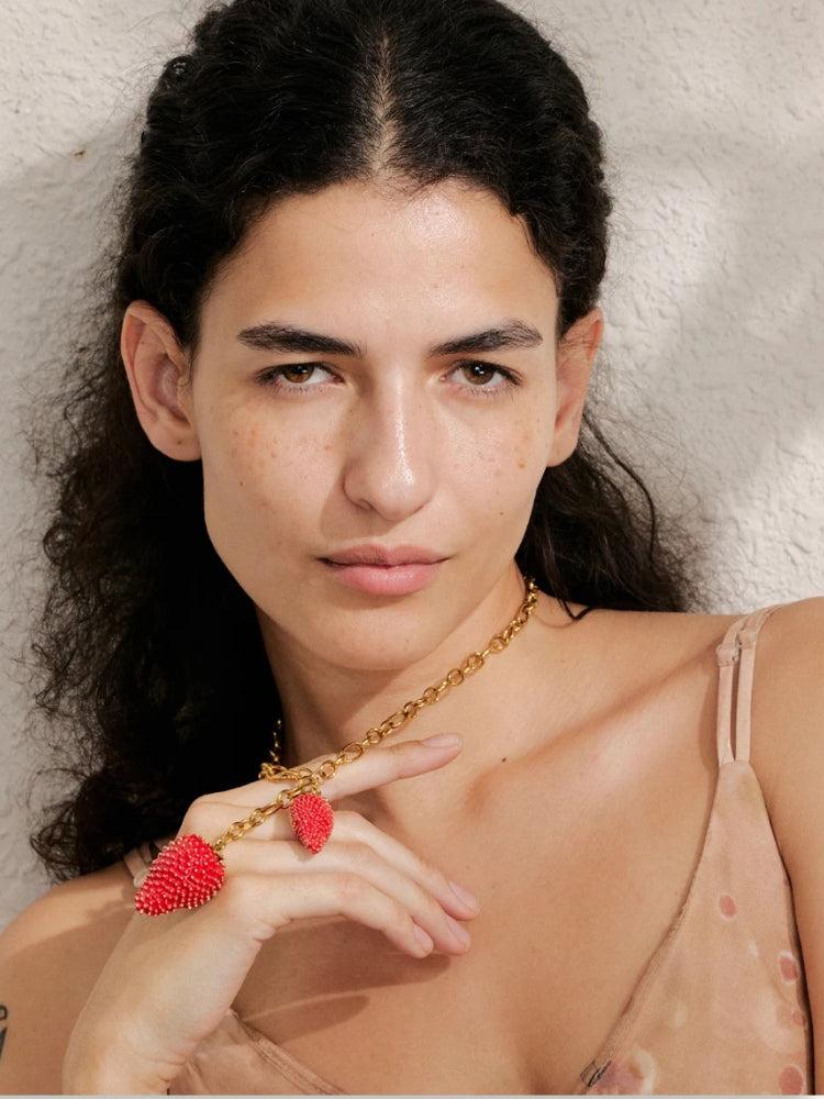 Coquette Strawberry Necklace - KAYSMAR