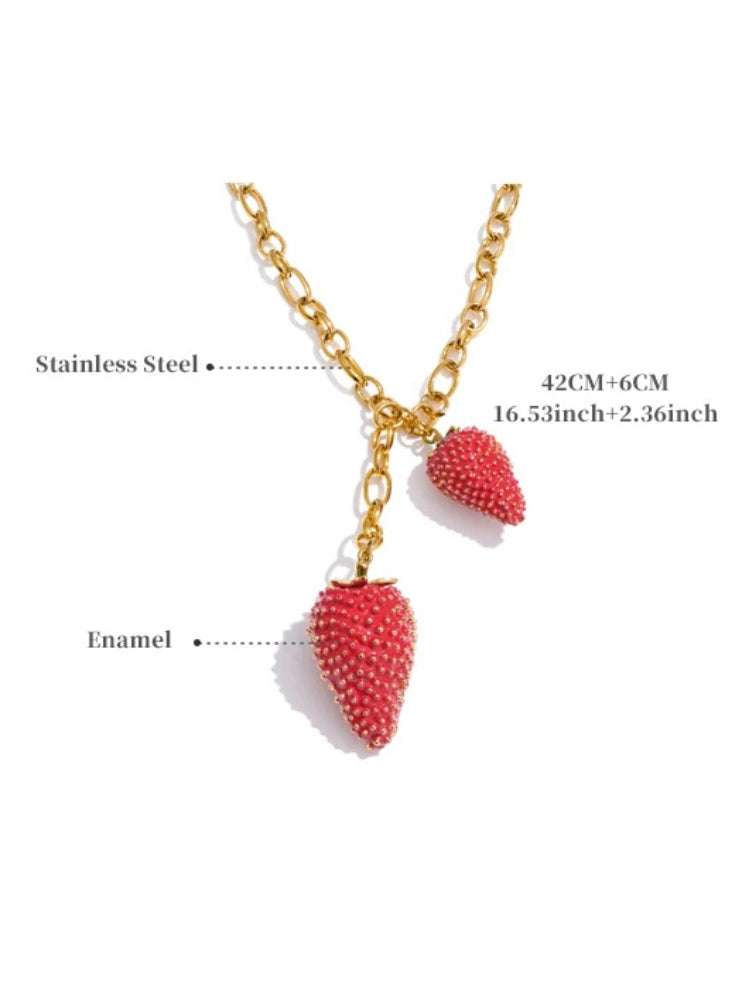 Coquette Strawberry Necklace - KAYSMAR