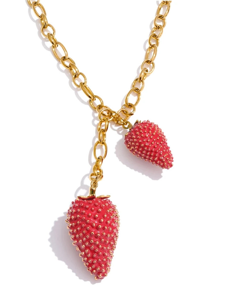 Coquette Strawberry Necklace - KAYSMAR