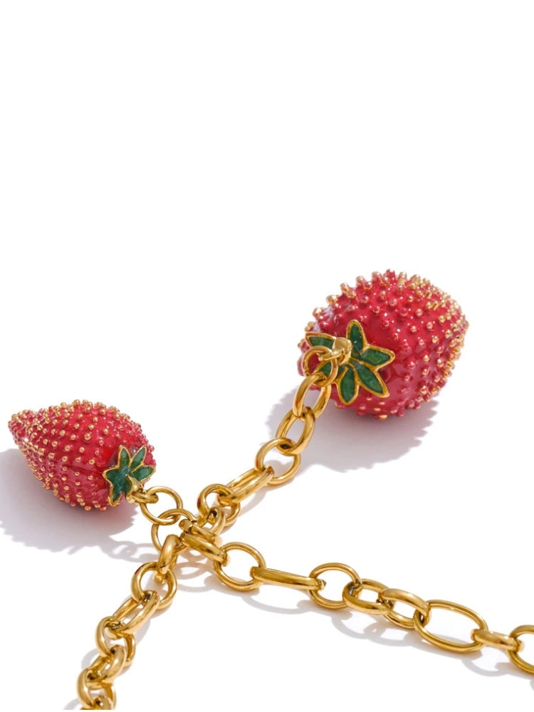 Coquette Strawberry Necklace - KAYSMAR