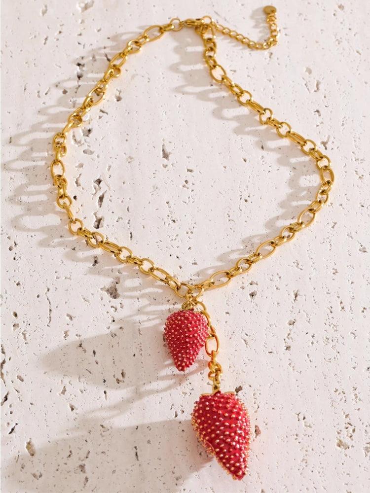 Coquette Strawberry Necklace - KAYSMAR