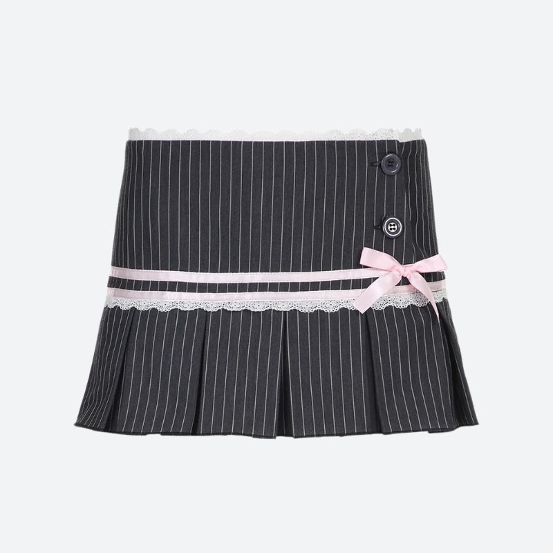 Coquette Striped Mini Skirt - KAYSMAR