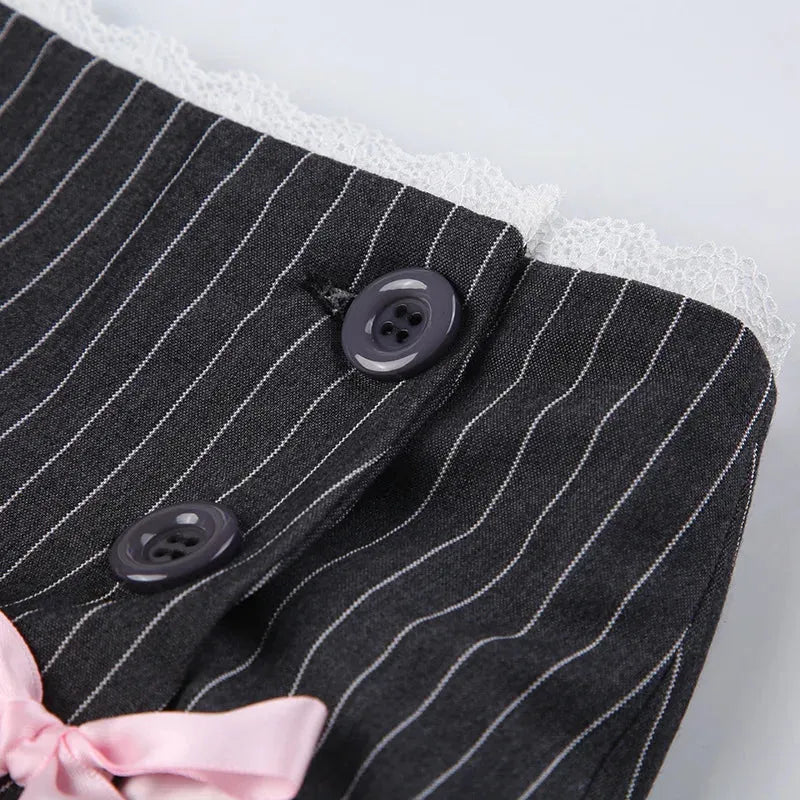 Coquette Striped Mini Skirt - KAYSMAR