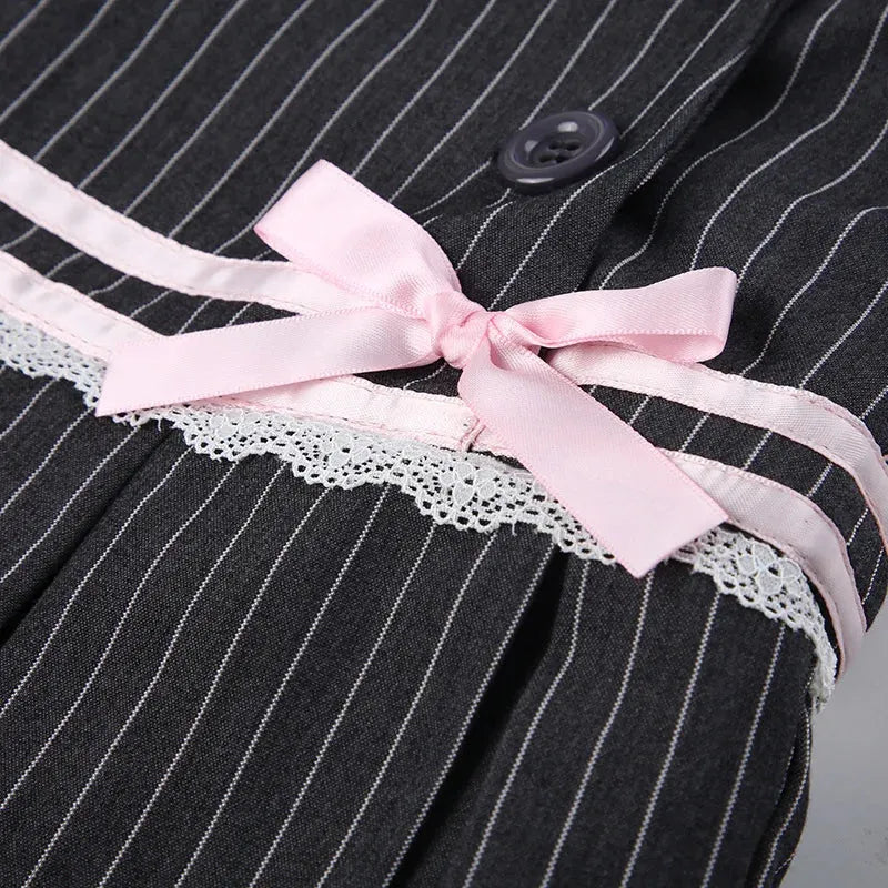 Coquette Striped Mini Skirt - KAYSMAR