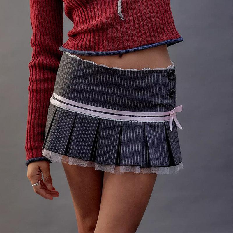 Coquette Striped Mini Skirt - KAYSMAR