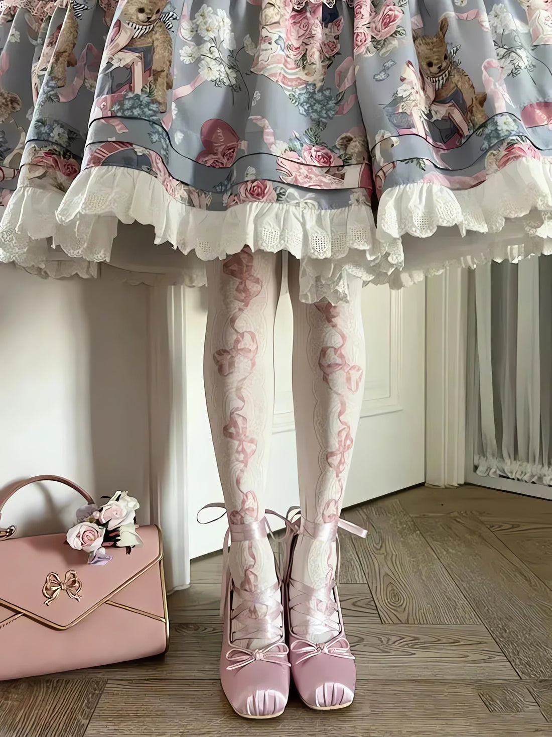 Coquette Bow Lace Up High Heels - KAYSMAR