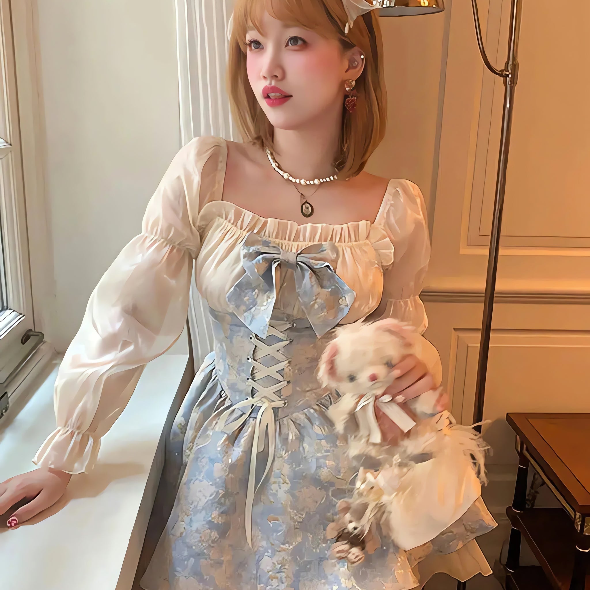 Coquette Bow Princess Mini Dress - KAYSMAR