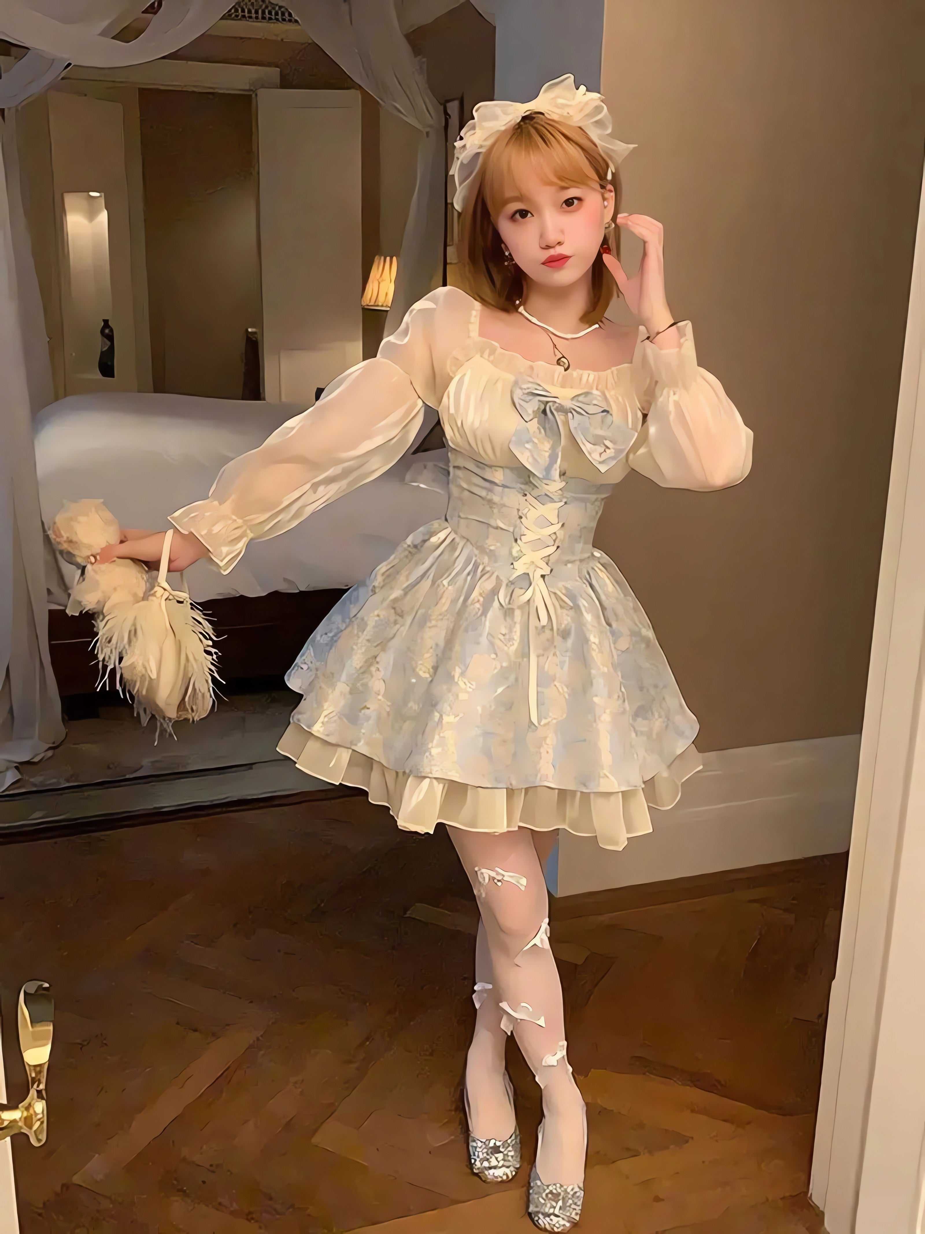 Coquette Bow Princess Mini Dress - KAYSMAR