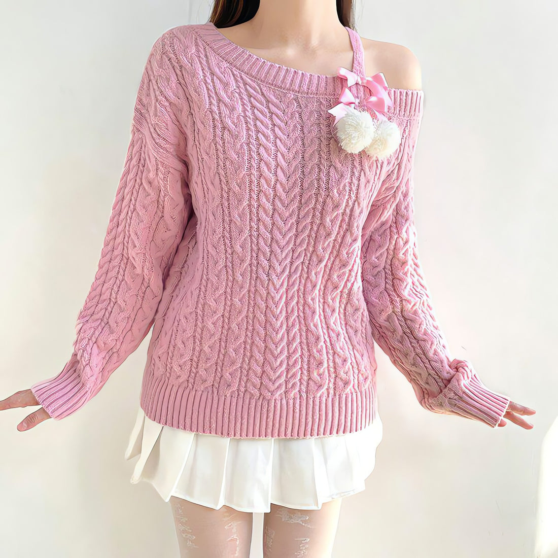 Coquette Cut-Out Knit Sweater - KAYSMAR