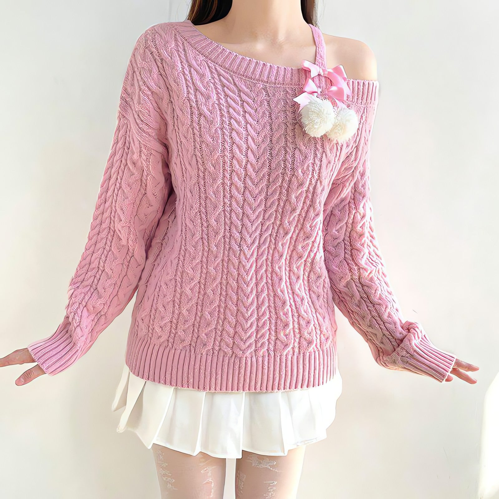 Coquette Cut-Out Knit Sweater - KAYSMAR