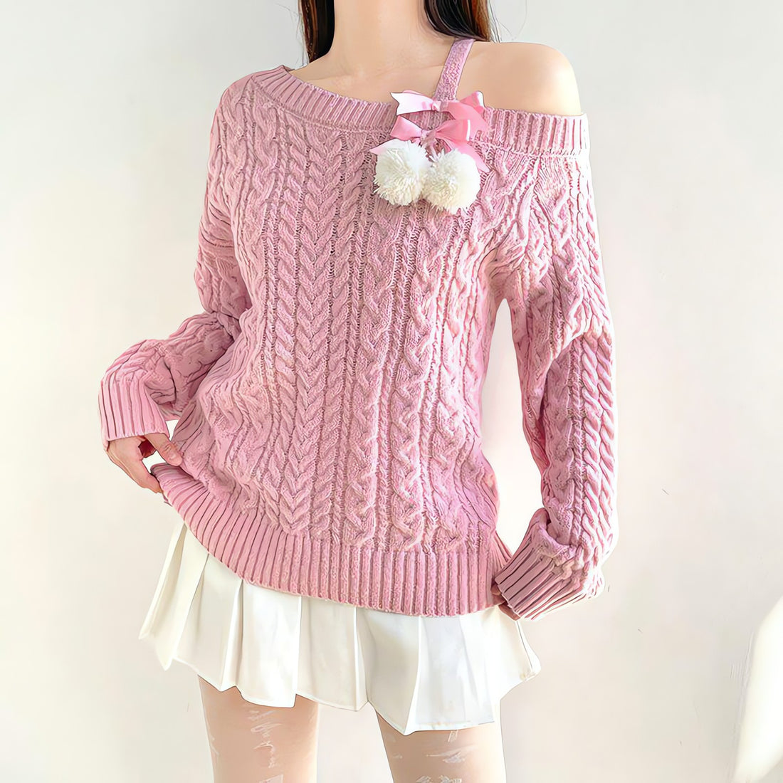 Coquette Cut-Out Knit Sweater - KAYSMAR