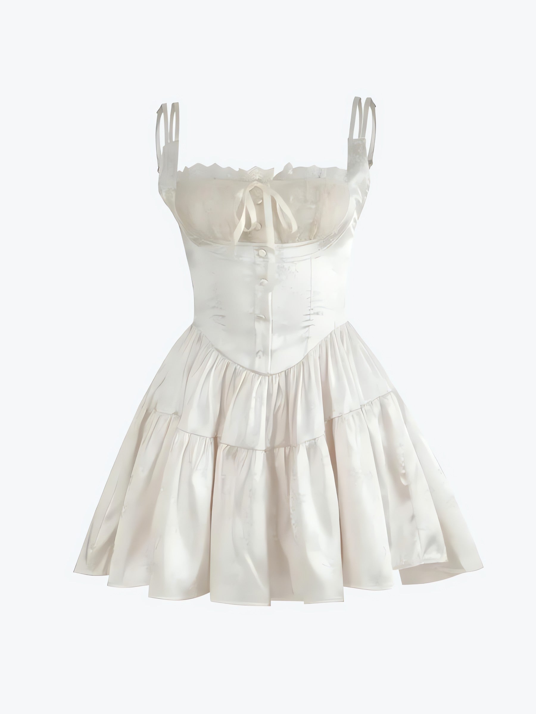 Coquette Floral Satin Mini Dress - KAYSMAR