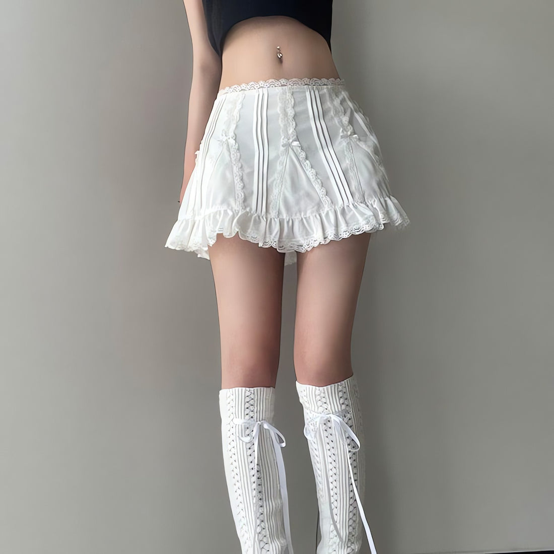 Coquette Frill Hem Mini Skirt - KAYSMAR