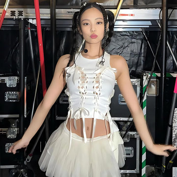 Coquette Lace Up Bow Top - KAYSMAR