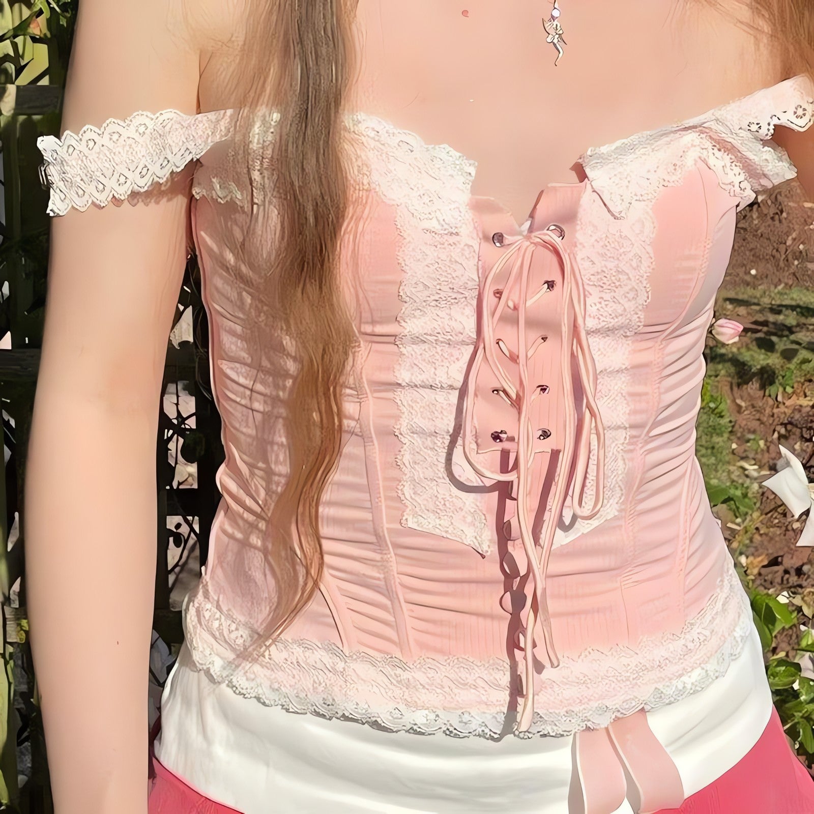 Coquette Lace Up Corset Top - KAYSMAR