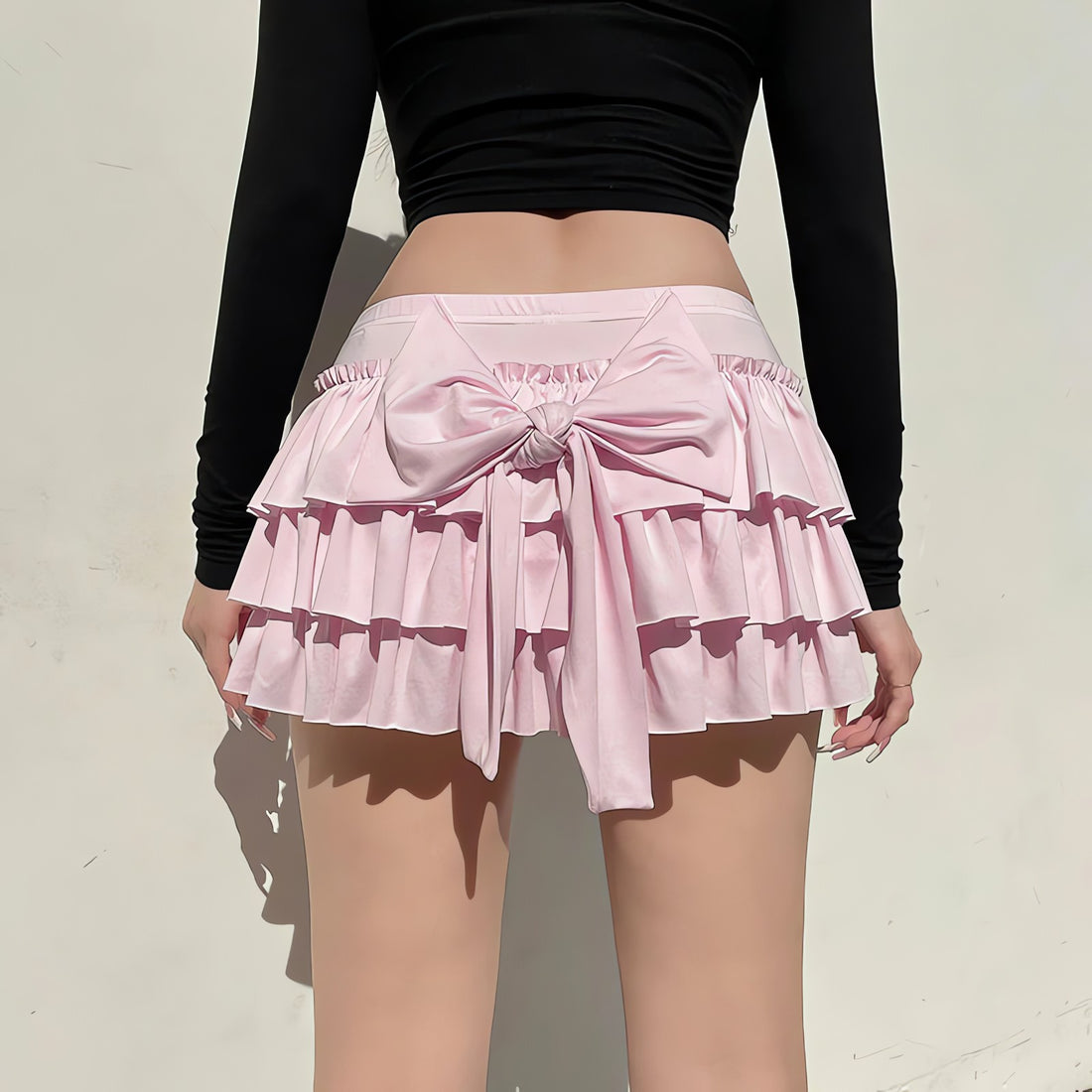 Coquette Layered Bow Mini Skirt - KAYSMAR
