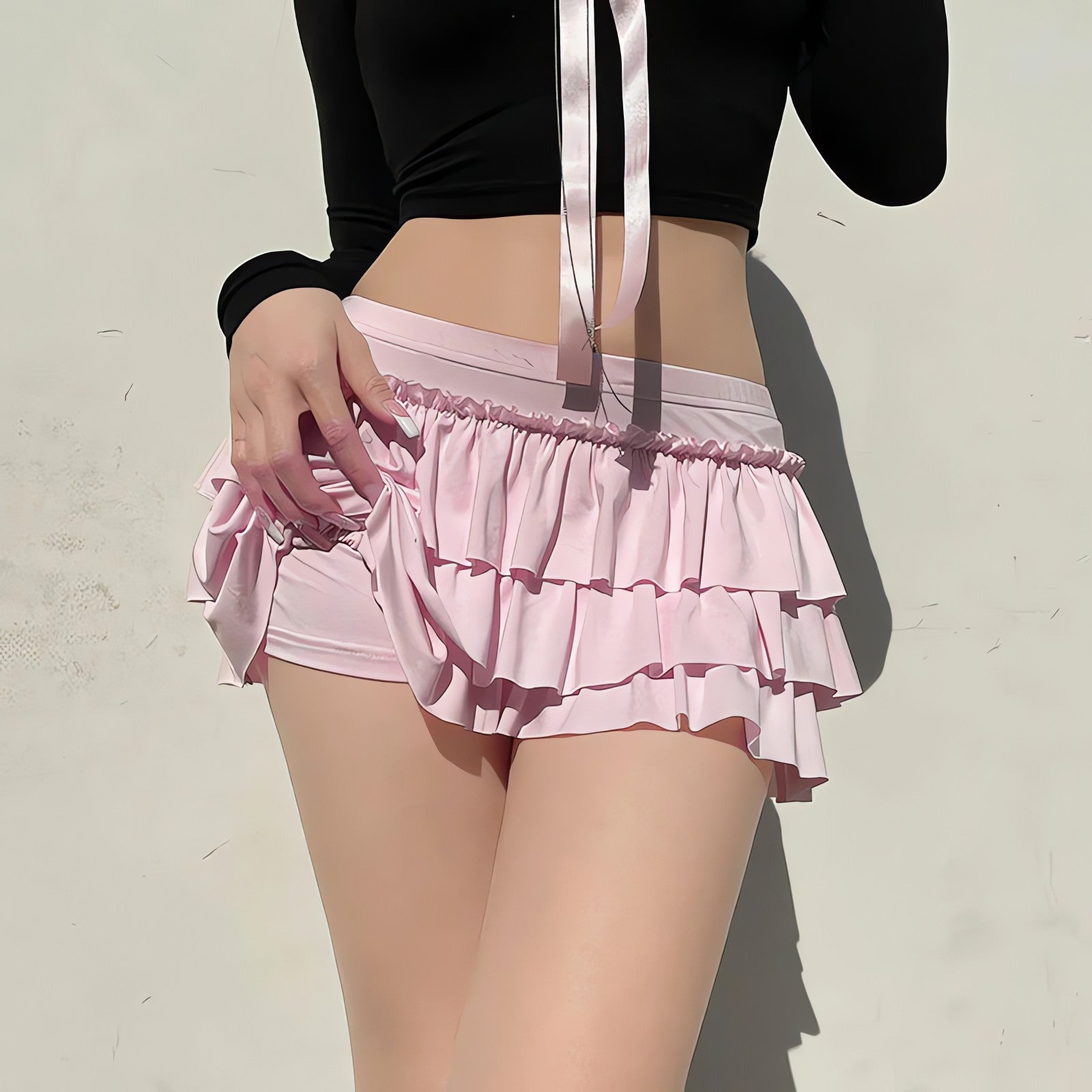 Coquette Layered Bow Mini Skirt - KAYSMAR