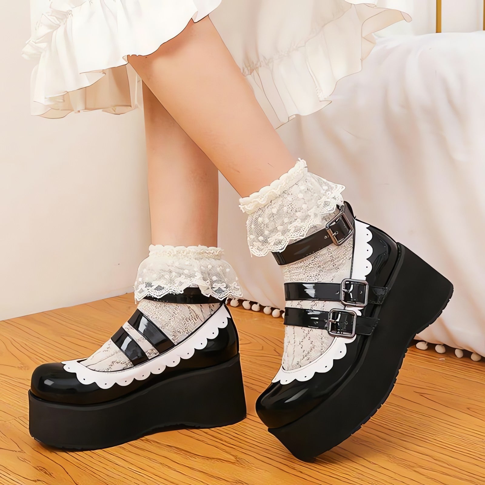 Coquette Platform Mary Jane Shoes