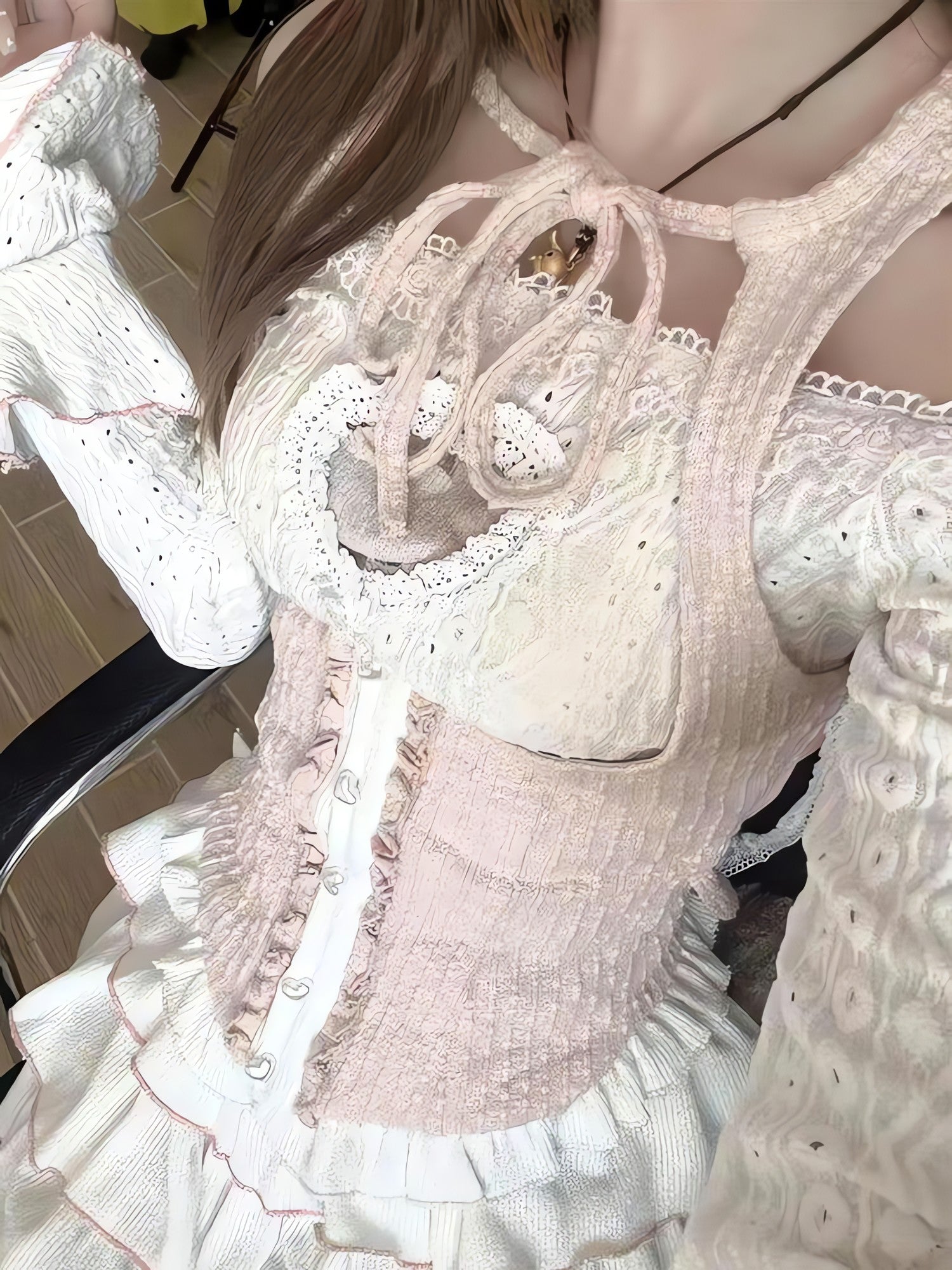 Coquette Top & Mini Skirt Two Piece Set - KAYSMAR