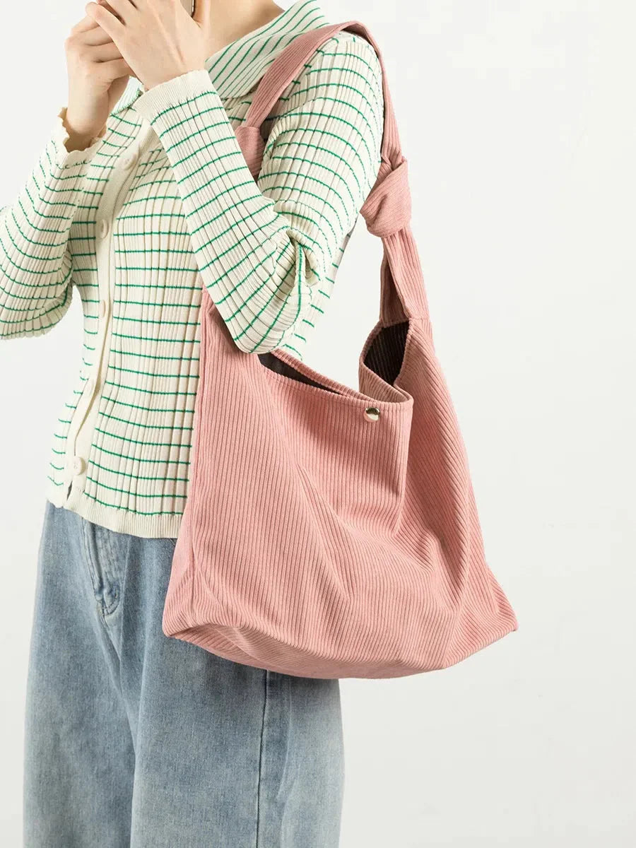 Corduroy Hobo Shoulder Bag - KAYSMAR