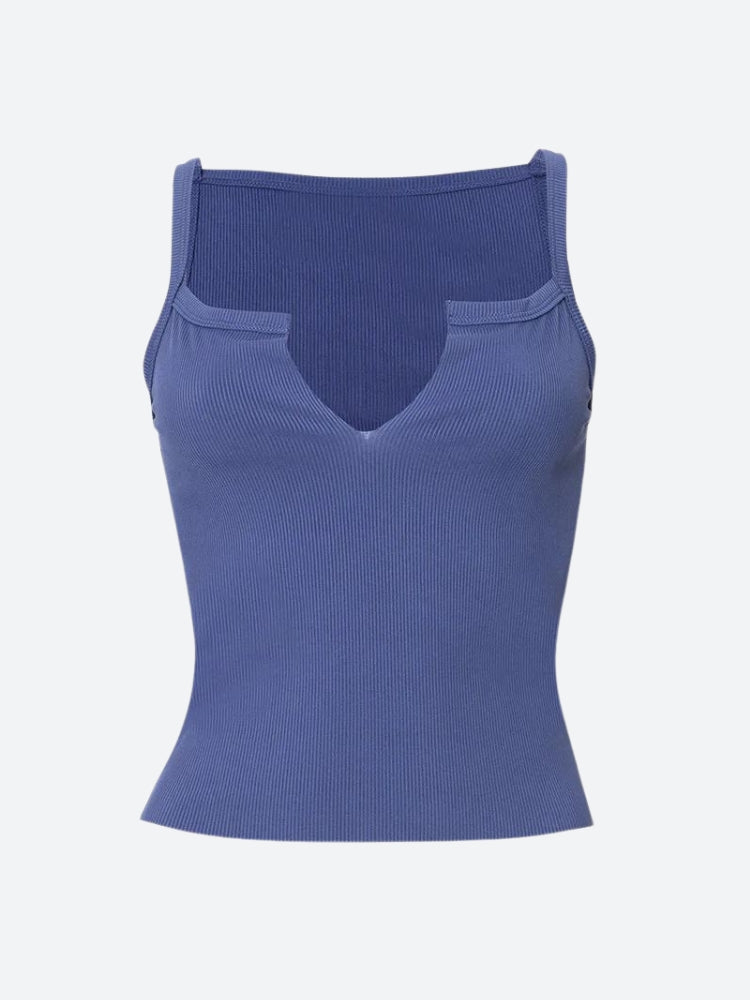 Corduroy V Neck Tank Top - KAYSMAR