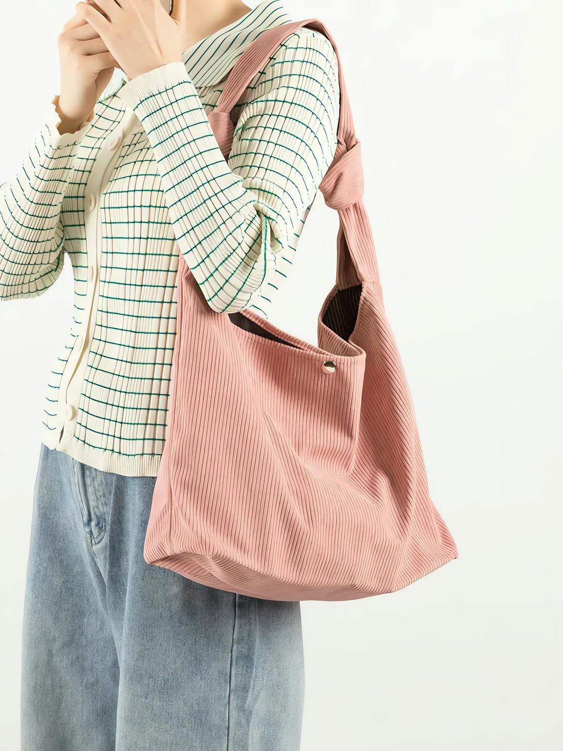 Corduroy Hobo Shoulder Bag - KAYSMAR