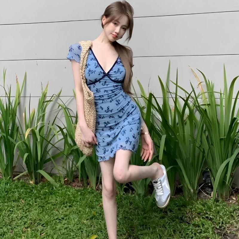 Cottagecore Floral Mini Dress - KAYSMAR