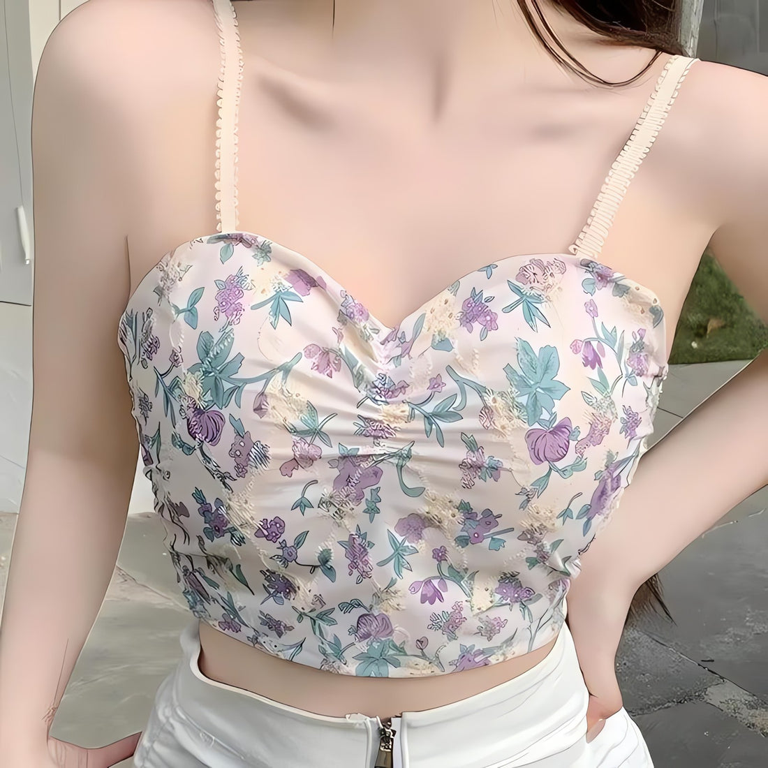 Cottagecore Floral Crop Top - KAYSMAR