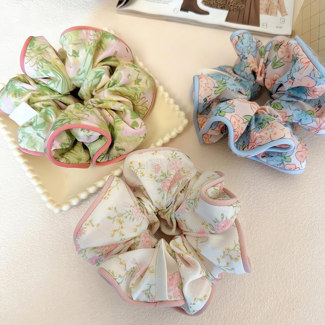 Cottagecore Floral Scrunchies - KAYSMAR