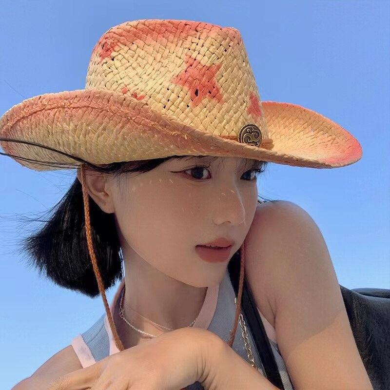 Cowgirl Adjustable Woven Straw Hat - KAYSMAR