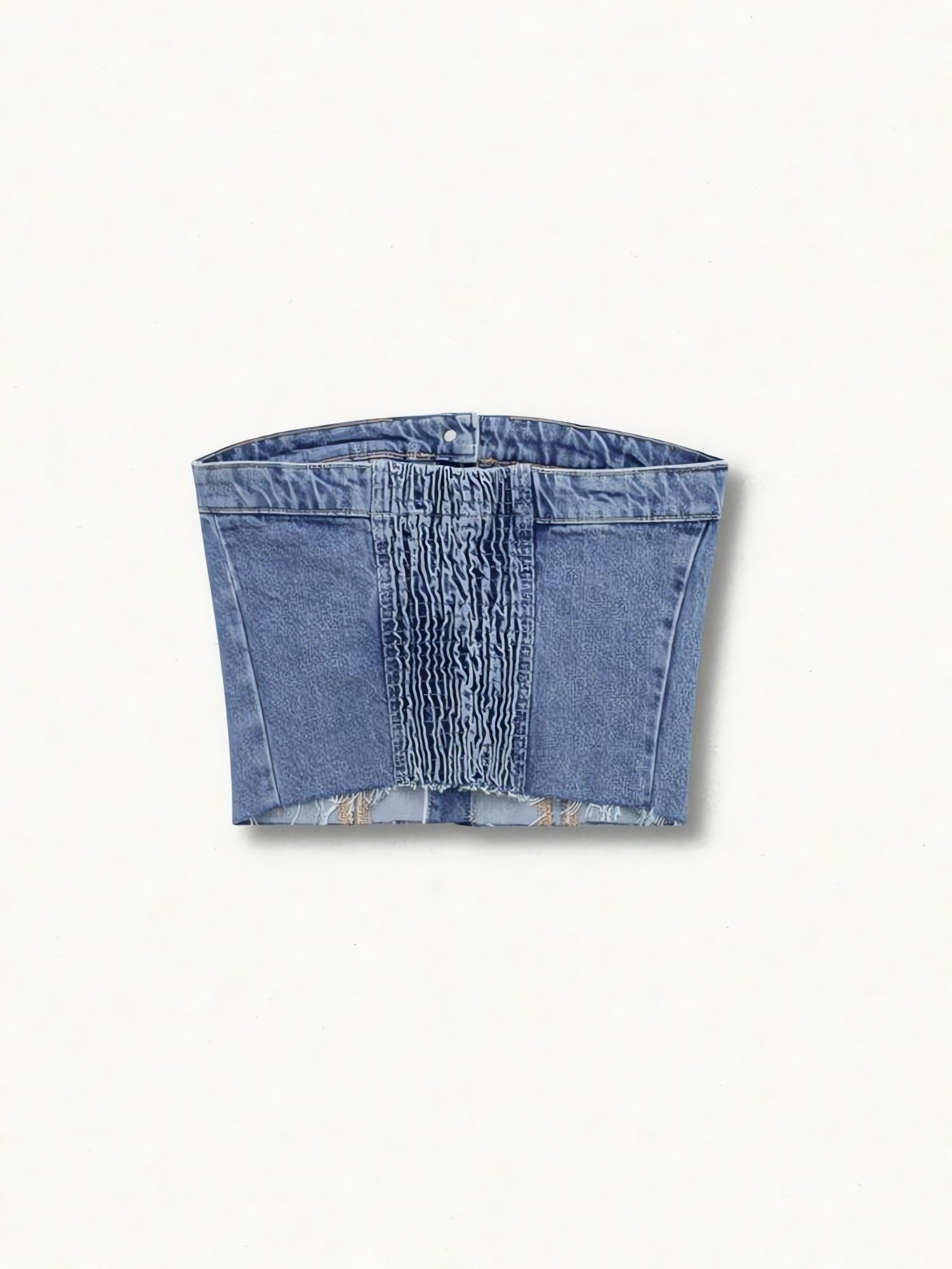 Cowgirl Button Up Denim Tube Top - KAYSMAR