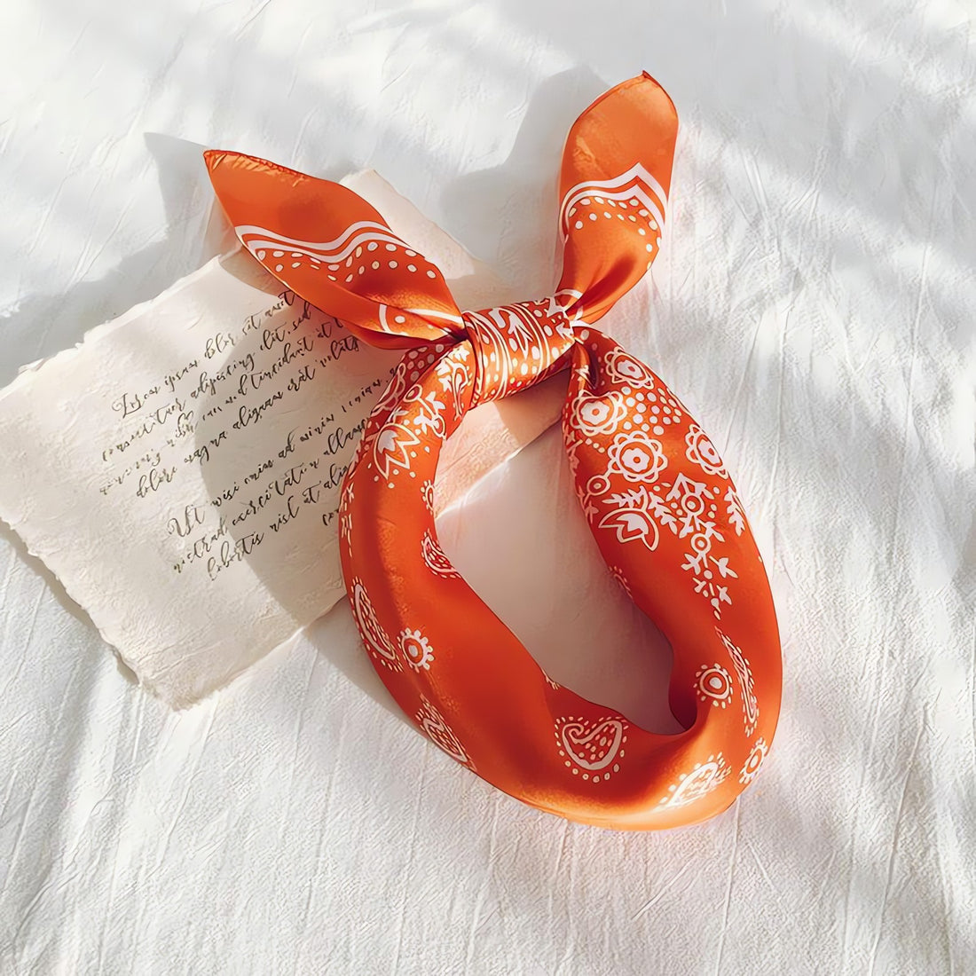 Cowgirl Satin Paisley Bandana - KAYSMAR
